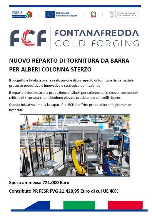 FCF REALIZZAZIONE REPARTO DI TORNITURA UPPER SHAFT